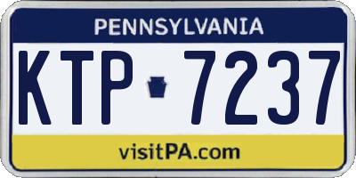 PA license plate KTP7237