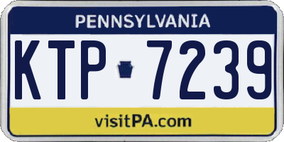 PA license plate KTP7239