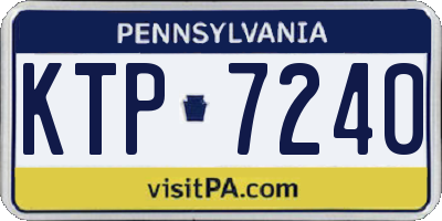 PA license plate KTP7240