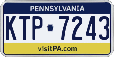 PA license plate KTP7243