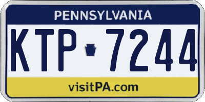 PA license plate KTP7244