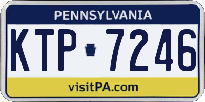 PA license plate KTP7246
