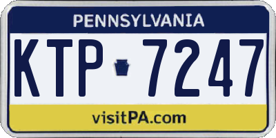 PA license plate KTP7247