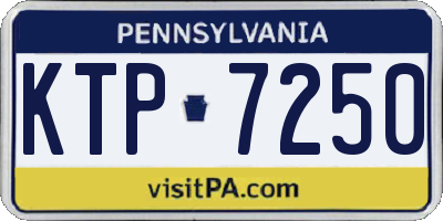 PA license plate KTP7250