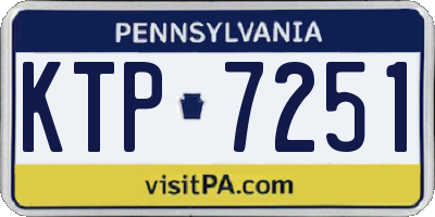 PA license plate KTP7251