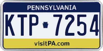 PA license plate KTP7254