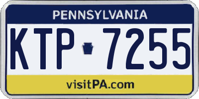 PA license plate KTP7255
