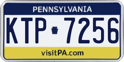 PA license plate KTP7256