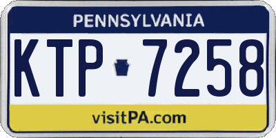 PA license plate KTP7258