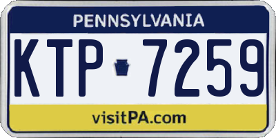PA license plate KTP7259