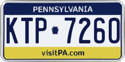PA license plate KTP7260