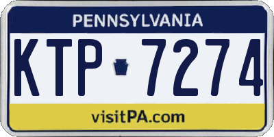 PA license plate KTP7274