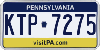 PA license plate KTP7275