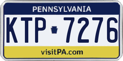 PA license plate KTP7276