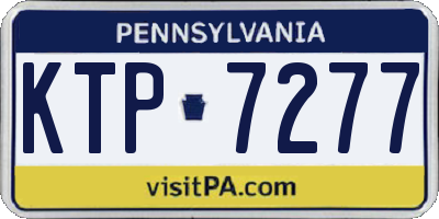 PA license plate KTP7277