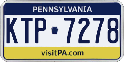 PA license plate KTP7278