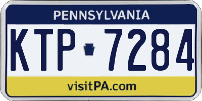 PA license plate KTP7284