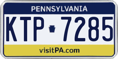 PA license plate KTP7285