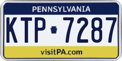 PA license plate KTP7287