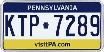 PA license plate KTP7289