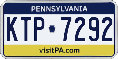 PA license plate KTP7292