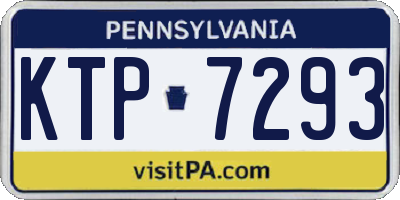 PA license plate KTP7293