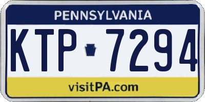 PA license plate KTP7294