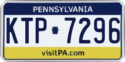 PA license plate KTP7296