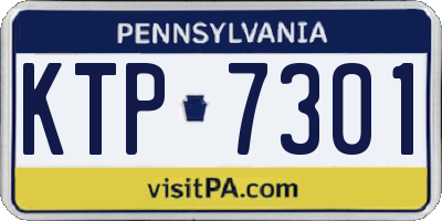 PA license plate KTP7301