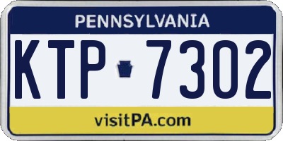 PA license plate KTP7302