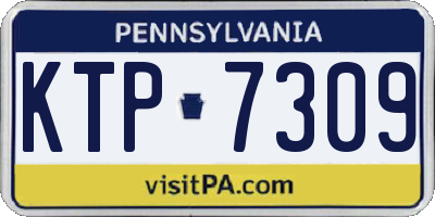 PA license plate KTP7309