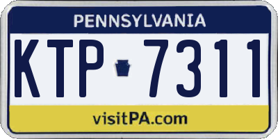 PA license plate KTP7311