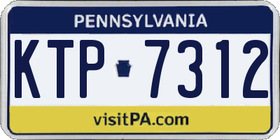 PA license plate KTP7312