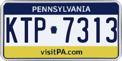 PA license plate KTP7313