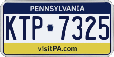 PA license plate KTP7325