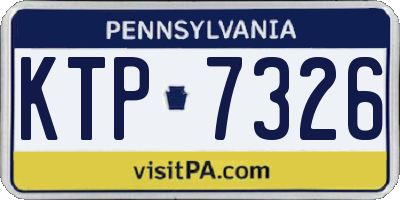 PA license plate KTP7326