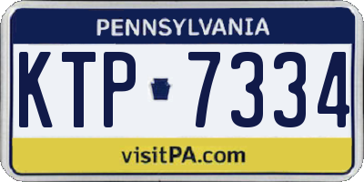 PA license plate KTP7334