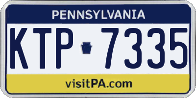 PA license plate KTP7335
