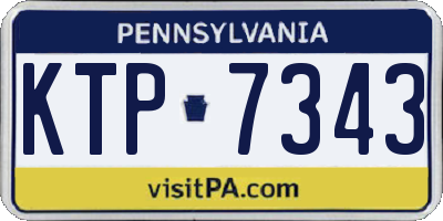 PA license plate KTP7343