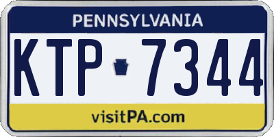 PA license plate KTP7344