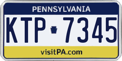 PA license plate KTP7345