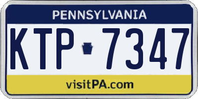 PA license plate KTP7347