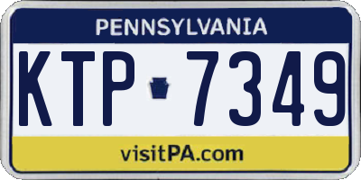 PA license plate KTP7349