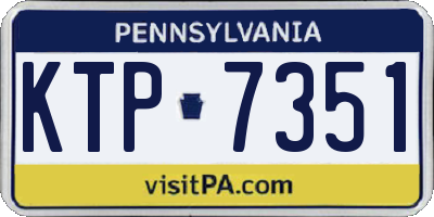 PA license plate KTP7351