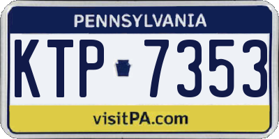 PA license plate KTP7353