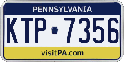PA license plate KTP7356