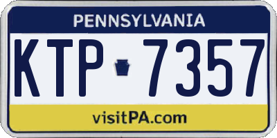 PA license plate KTP7357