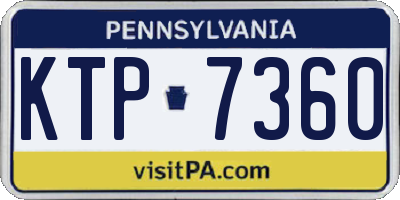 PA license plate KTP7360