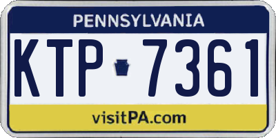 PA license plate KTP7361
