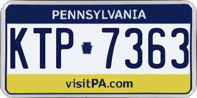 PA license plate KTP7363
